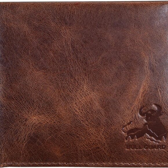 Luxurious Men's RFID Bifold Wallet - Extra Capacity & Embossed Design in Brown